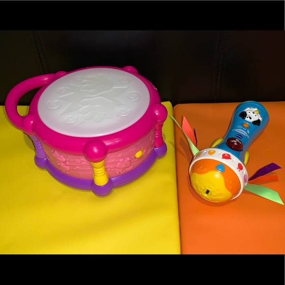 VTECH & LEAPFROG MUSIC TOY BUNDLE SET DRUM MICROPHONE MUSICAL LIGHTS TOYS PINK - Picture 11 of 15